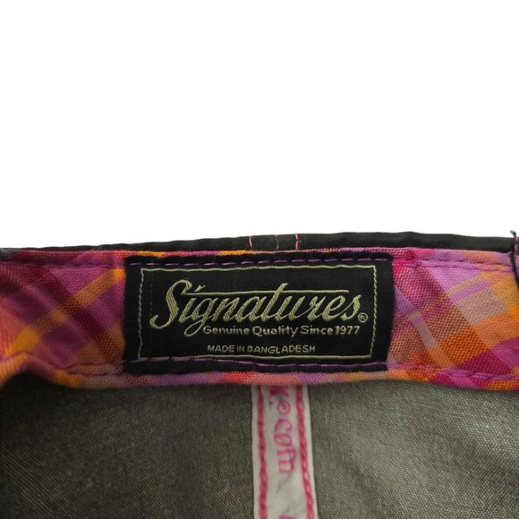 Mossy Oak Black Pink Distressed Tuck Strap Adjustable Cap Trucker Baseball Hat - Picture 8 of 13